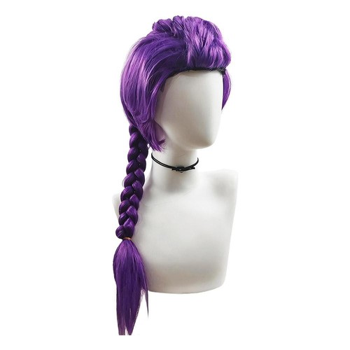 5in purple long braid wig - 33.5in,