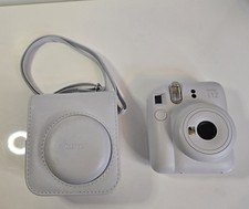 Fuji INSTAX Mini 12 Camera - Ice White - Tested & Working - VGC ✅ + With Case 