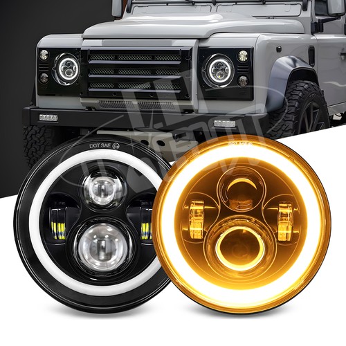 Pair round led headlight - pair, 7"