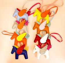 Handmade Horse Wing Vegan Leather Handbag Key Chain Ring Charm Pendant