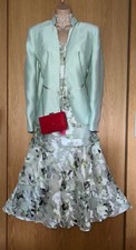 JACQUES VERT DRESS JACKET UK 16 MAY FIT 18 RED BAG OUTFIT MOTHER OF THE BRIDE