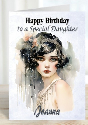 Personalised birthday card art - card,