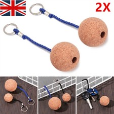 2x Floating Cork Ball Key Ring
