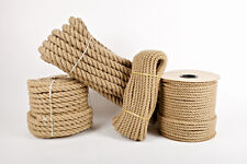Natural Jute Rope Hessian Braided Twisted Boating Garden Decking Sash 6mm-60mm