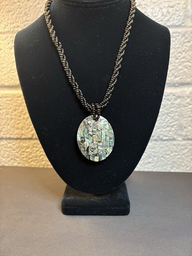 Abalone shell pendant necklace - abalone,