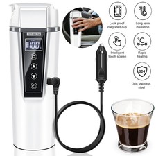 12V/24V Travel Electric Kettle 450ml Portable Heating Mug Adjustable Temperature