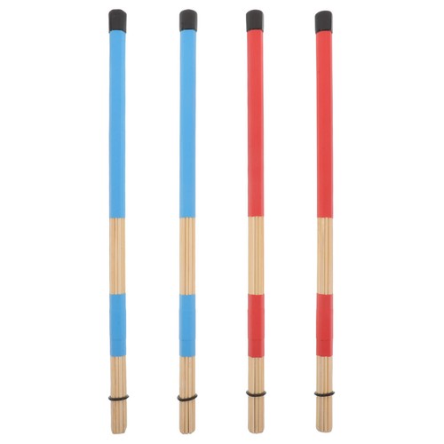 2pairs wooden drum brushes - wooden,