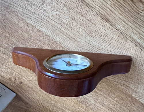 Wood mantel desk clock - wood,