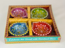 4 x Handcrafted Diwali Diyas