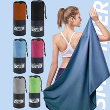 Microfiber Towel Sports Bath Gym Quick Drying Travel Swimming Beach 180cm XL