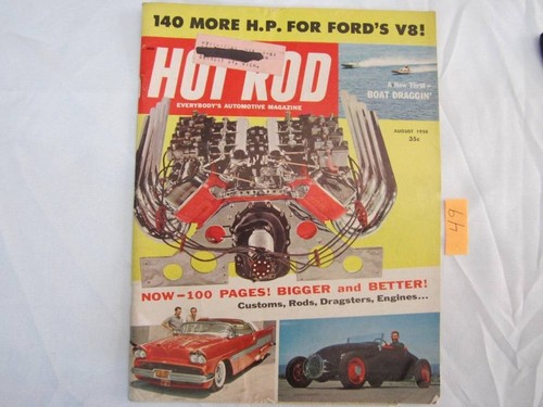 Hot rod magazine august 1958 - hot,