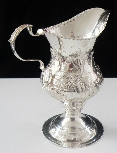 Antique silver cream jug - antique,
