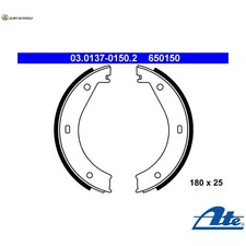 Brake shoe set parking brake