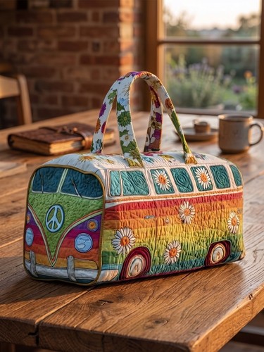 Rainbow daisy camper van - daisy,