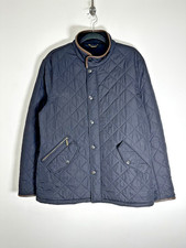 Barbour International Powell Quilt Black Fleece Jacket Large Outdoor Wear