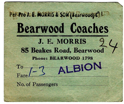 Bus ticket e morris - e.,