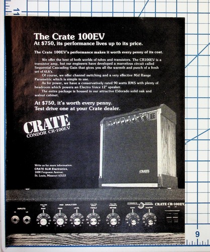 Vintage crate 100ev - guitar, amp