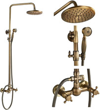 Antique Brass Rainfall Shower
