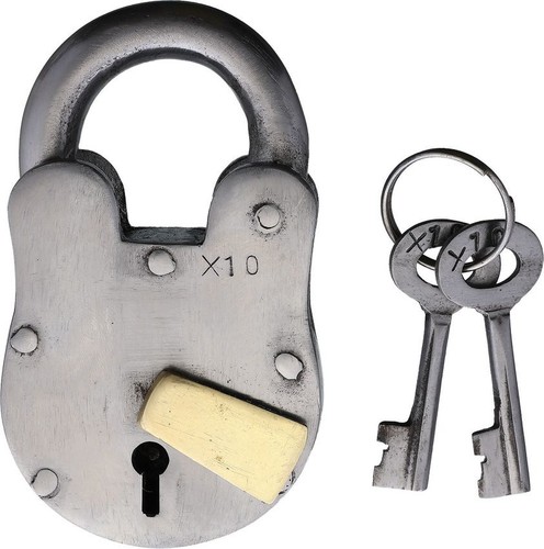 Old west padlock large 5in - west,