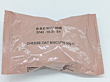 144 British Army Nato UN MRE Cheese Oat Biscuits