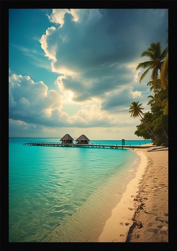 Serene tropical beach - serene,