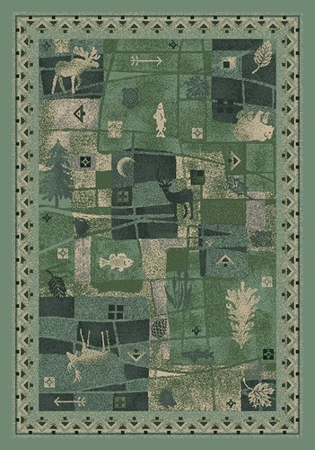 Milliken green contemporary - green,