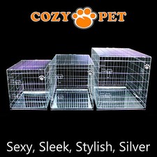 Dog Cage by Cozy Pet Silver