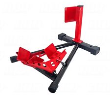 Motorcycle Wheel Chock Paddock Stand Black / Red Motorbike Motocross Front Stand