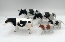 Lot 5 Plastic Cow Figurines