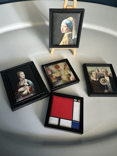 Paintings and stand for - a,