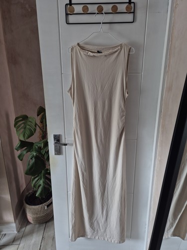 Beige high neck sleeveless - beige,
