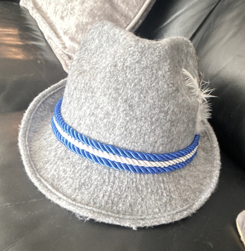 Grey felt oktoberfest fedora - felt,