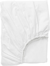 Ikea DVALA Fitted Sheets in White- Widths 80 x 200 cm. Fits mattresses upto 26cm