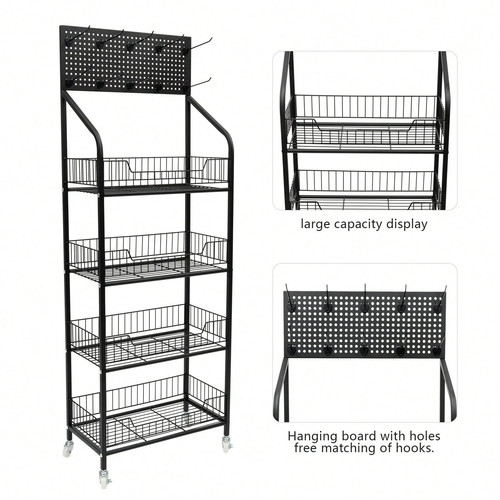 Tier snack display rack - 4,