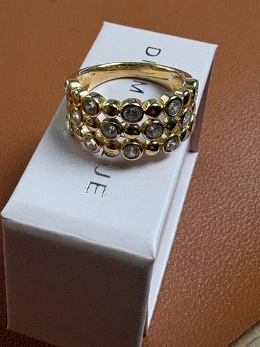 Diamonique triple band gold - band, cz