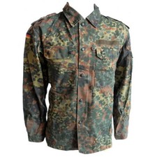 German Army Flecktarn Field Shirt Jacket Camo Top Military Camouflage Surplus UK
