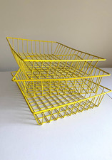 Vintage wire office trays x 3