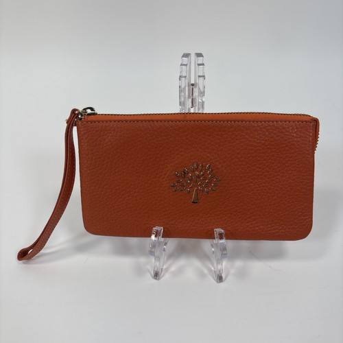 Mulberry orange leather money - leather,