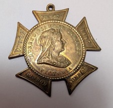 ANTIQUE VICTORIAN 1887 & 1888 CANADIAN SILVER & COPPER COINAGE + VICTORIA MEDAL