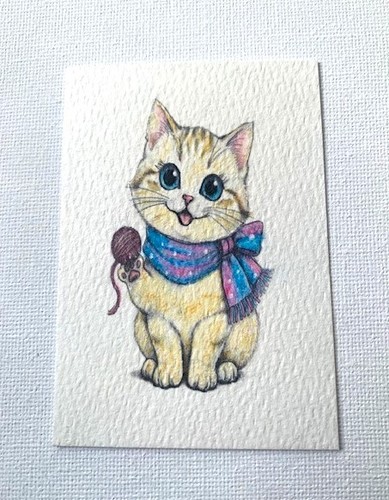 Hand painted original - original, aceo