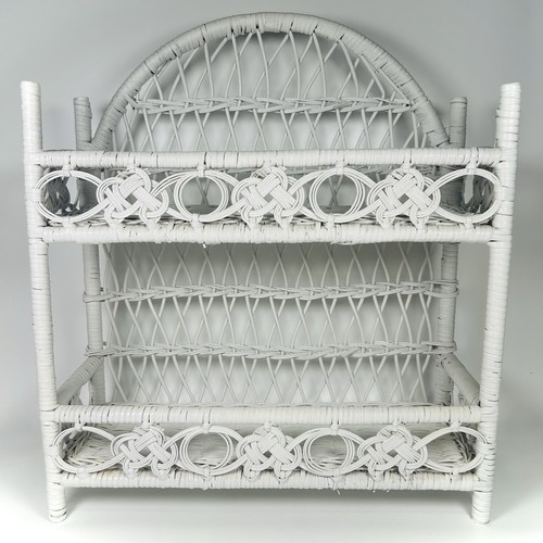 Vintage white wicker - white, wall
