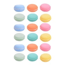 Pack of 18 Stylish Macaron Container Plastic Box for Jewelry and Cosmetics