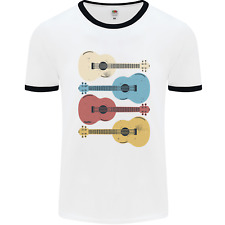 Four Ukulele Guitars Mens Ringer T-Shirt