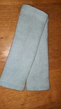 Cashmere wristwarmers fingerless gloves hand made 100% cashmere ice blue