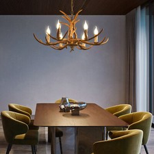 Retro Brown Antler Chandelier