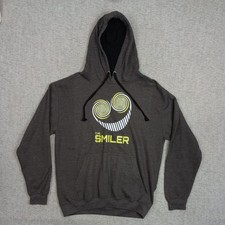 Alton Towers The Smiler Hoodie Men's Size L Grey Graphic Print