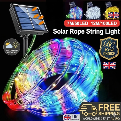 Solar rope lights outdoor tube - lights,