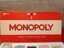 Vintage Monopoly 1972 Board
