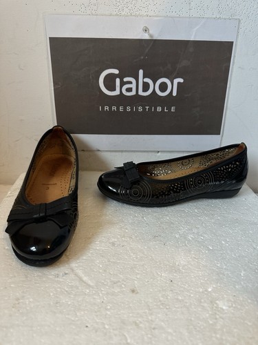 Gabor black slip leather - slip, on