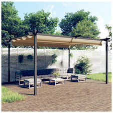 Garden Gazebo Taupe 4x3x2.2m